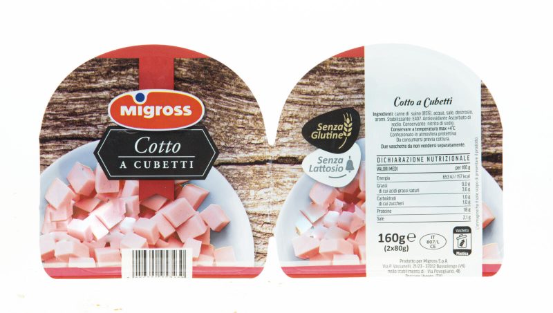 Migross Prosciutto cotto a cubetti 2 x 80 g