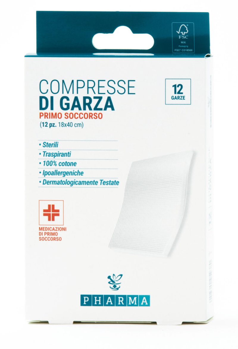 Compresse di garza 18x40 cm Pharma x12