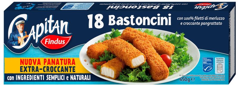 Capitan Findus 18 Bastoncini con 100% Filetti di Merluzzo 450 g