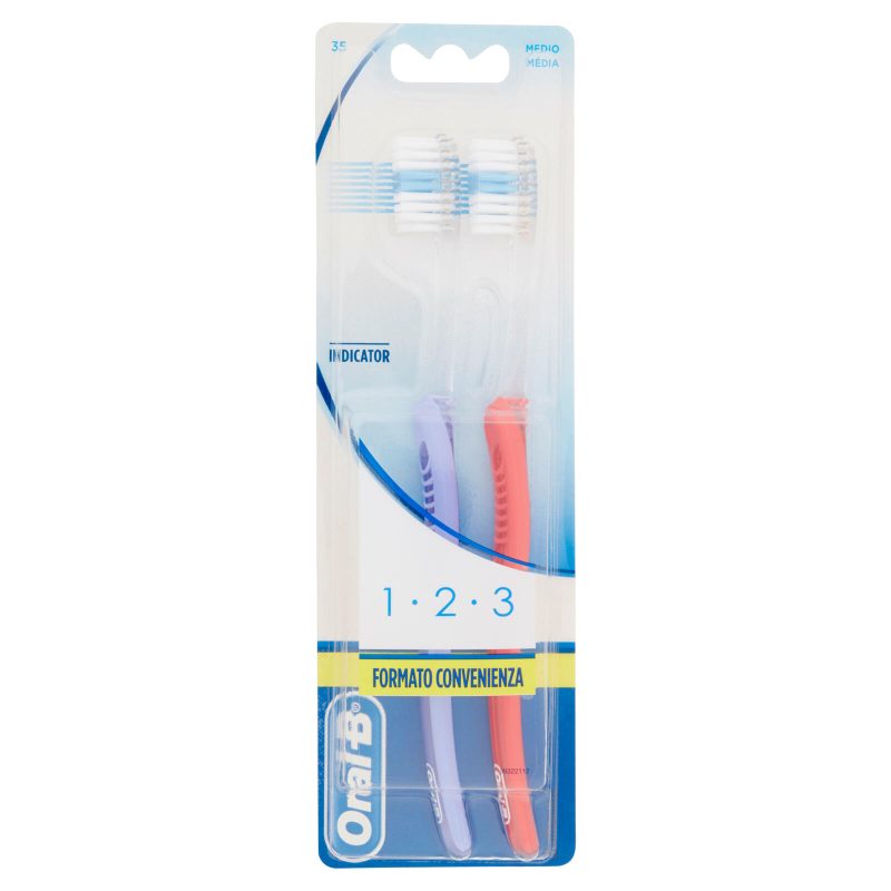 Oral-B Spazzolino Manuale 1 2 3 Indicator 35 Medio