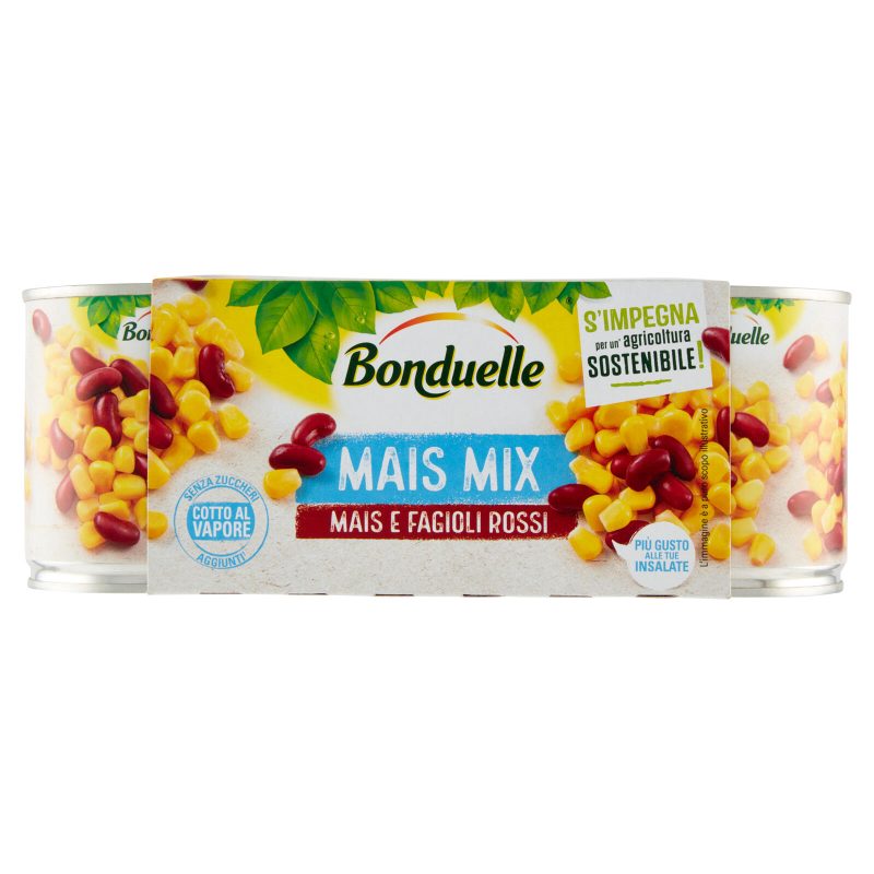 Bonduelle Mais Mix Mais e Fagioli Rossi 3 x 170 g