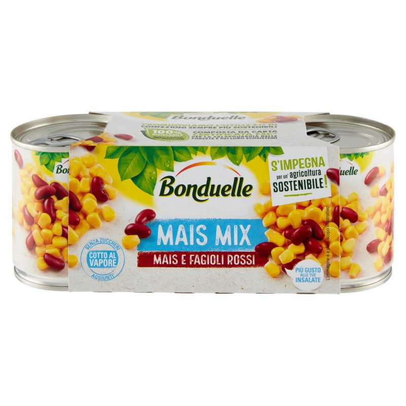 Bonduelle Mais Mix Mais e Fagioli Rossi 3 x 170 g