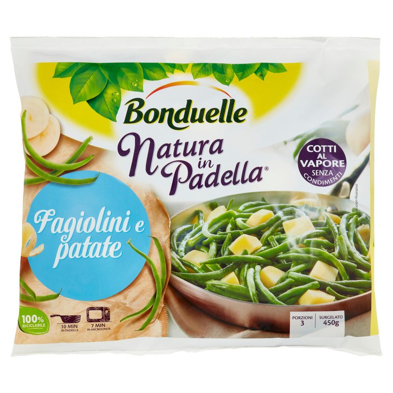 Bonduelle Natura in Padella Fagiolini e patate Surgelato 450 g