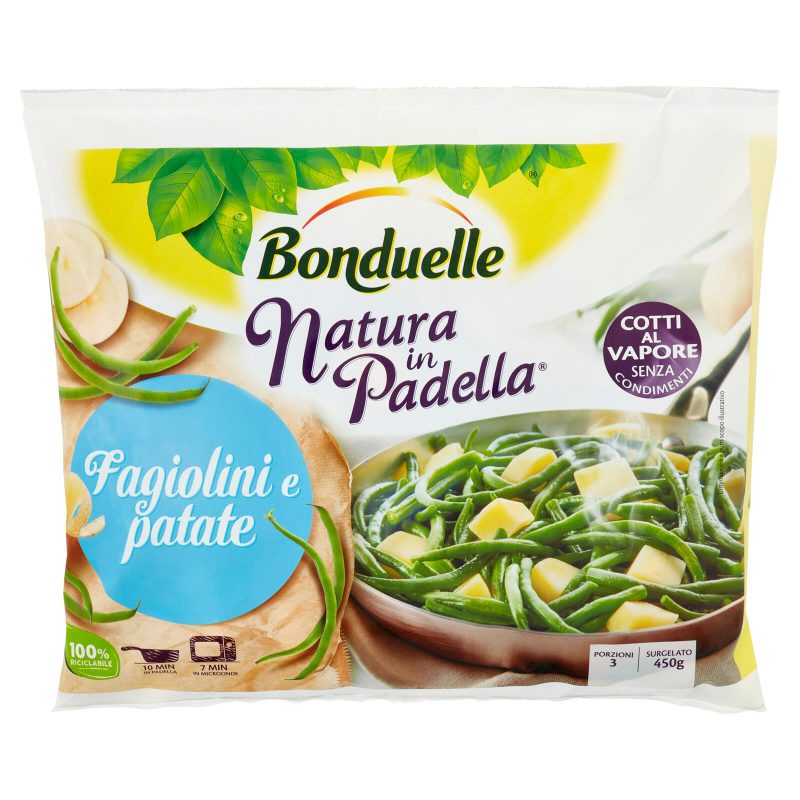 Bonduelle Natura in Padella Fagiolini e patate Surgelato 450 g