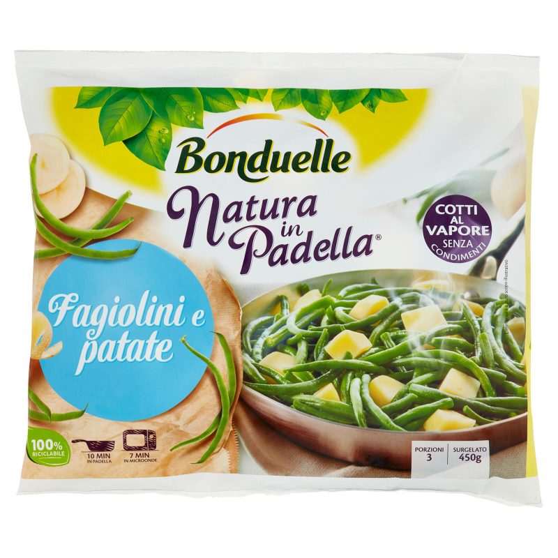 Bonduelle Natura in Padella Fagiolini e patate Surgelato 450 g