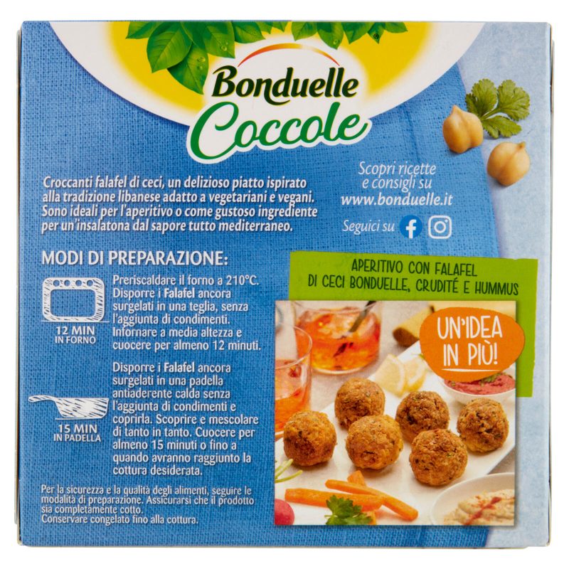 Bonduelle Coccole 12 Falafel di Ceci Surgelato 180 g