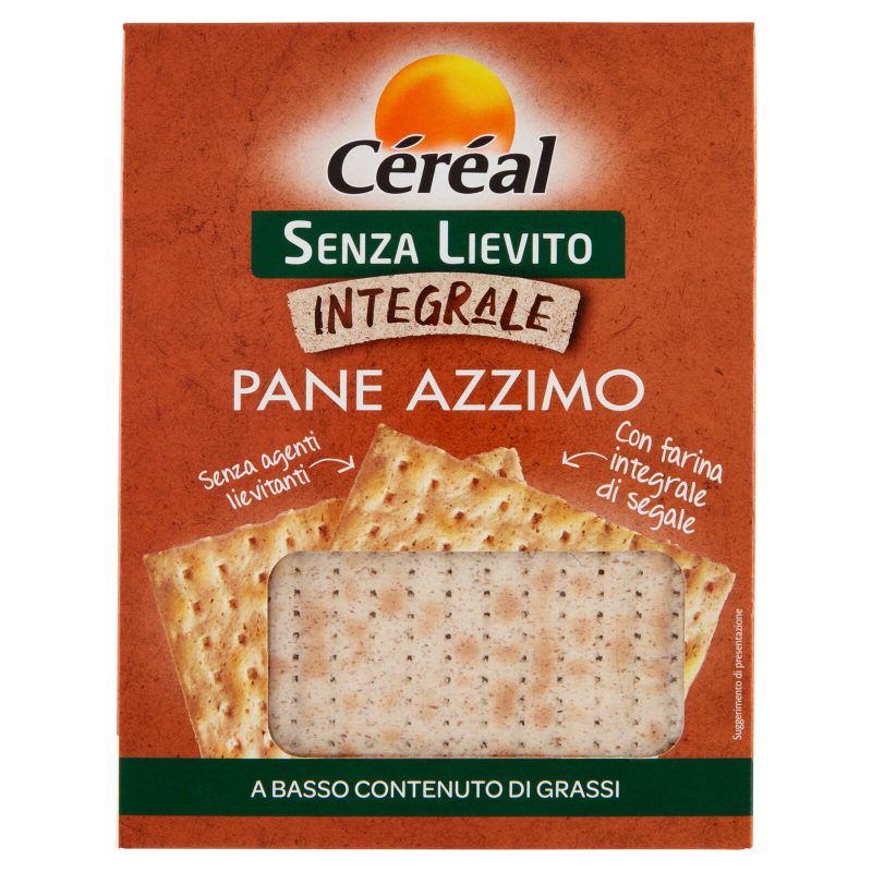 Céréal Senza Lievito Integrale Pane Azzimo con farina integrale di segale 180 g