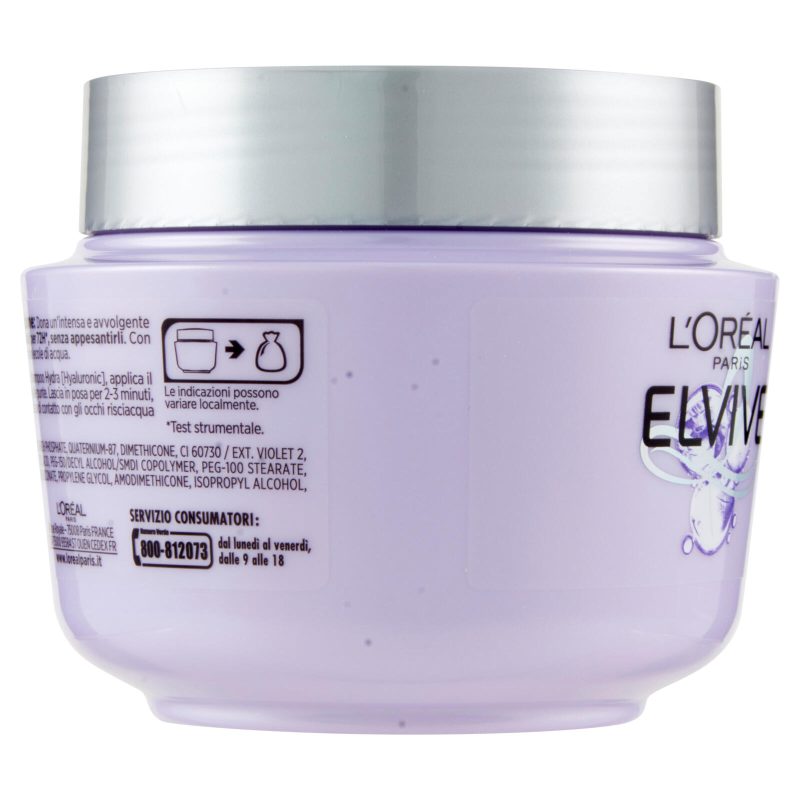 Elvive maschera capelli Hydra Hyaluronic capelli disidratati 300 ml