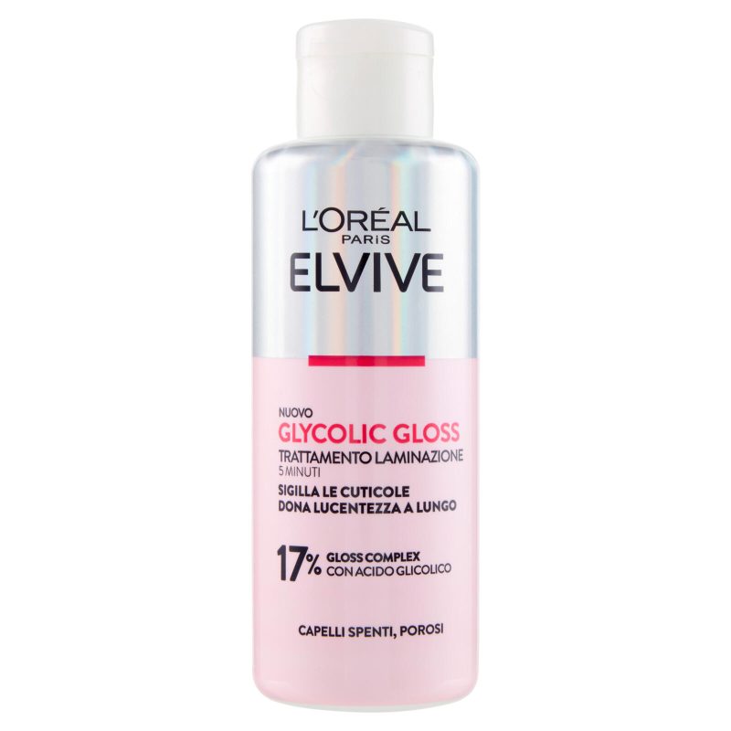 L'Oréal Paris Elvive Glycolic Gloss Trattamento Laminazione 5 Minuti con Acido Glicolico 200 ml