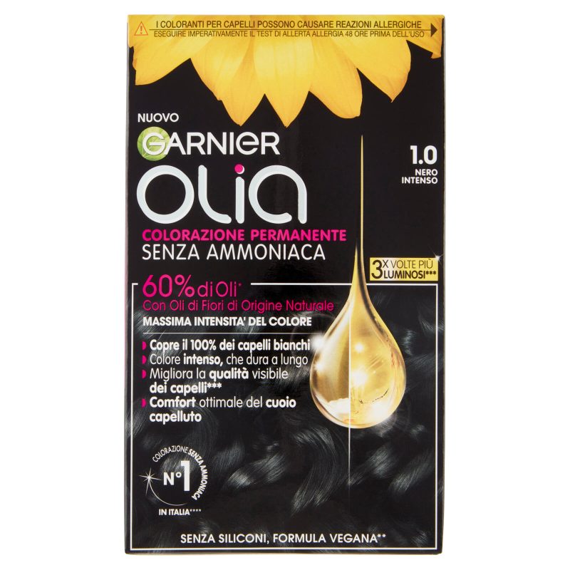 Garnier Olia Tinta Capelli, Senza Ammoniaca, Nero intenso 1.0