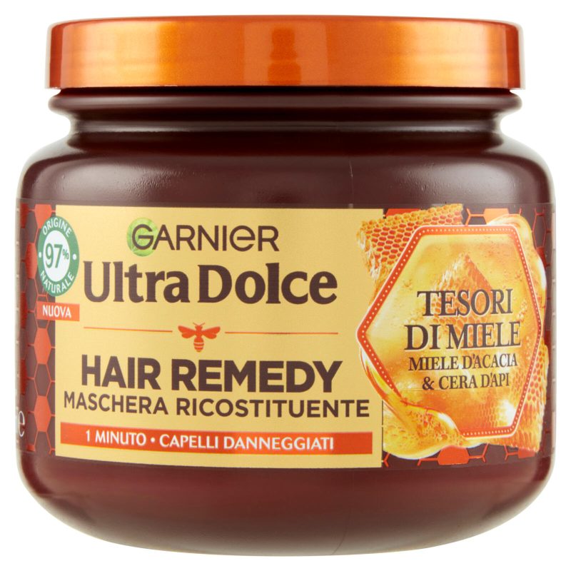 Garnier Ultra Dolce Hair Remedy Maschera per Capelli Ricostituente Tesori di Miele 340 ml