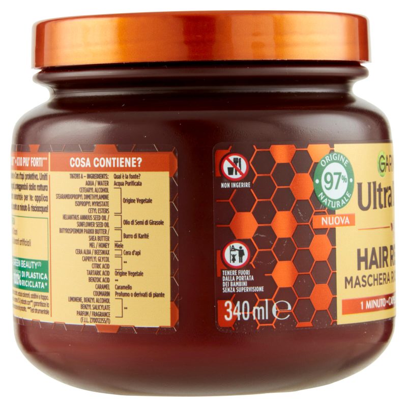 Garnier Ultra Dolce Hair Remedy Maschera per Capelli Ricostituente Tesori di Miele 340 ml