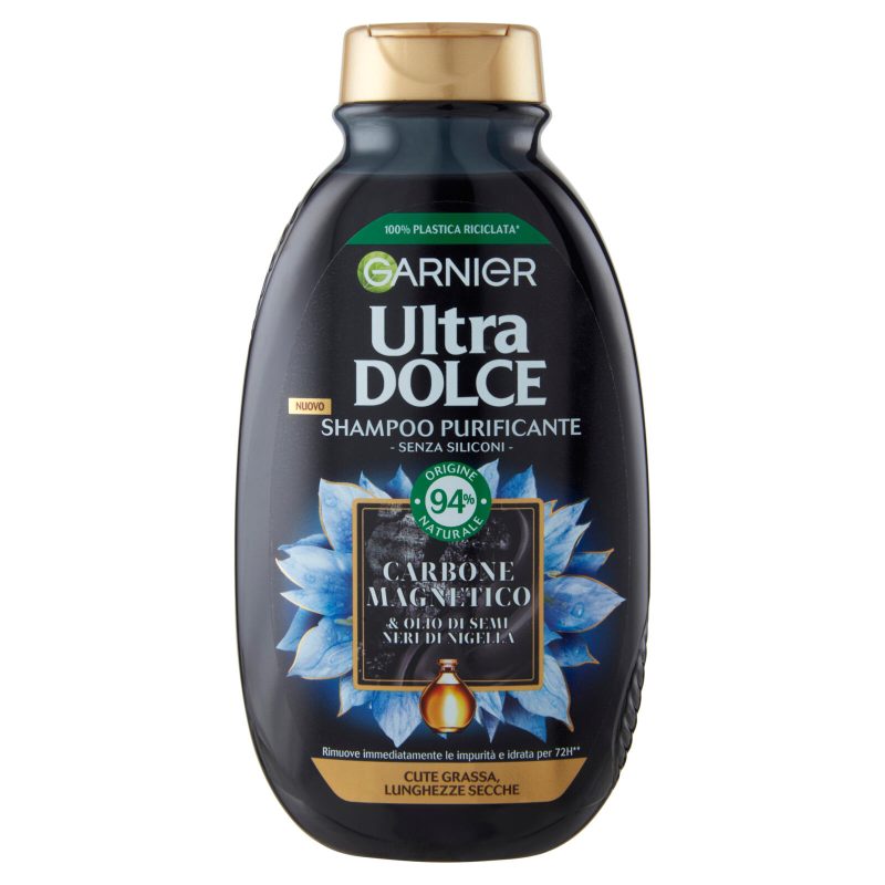 Shampoo Ultra Dolce Garnier Purificante e Idratante Carbone Magnetico 250 ml