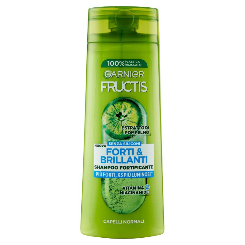 Garnier Fructis Shampoo Forti & Brillanti, shampoo fortificante per capelli normali 250 ml