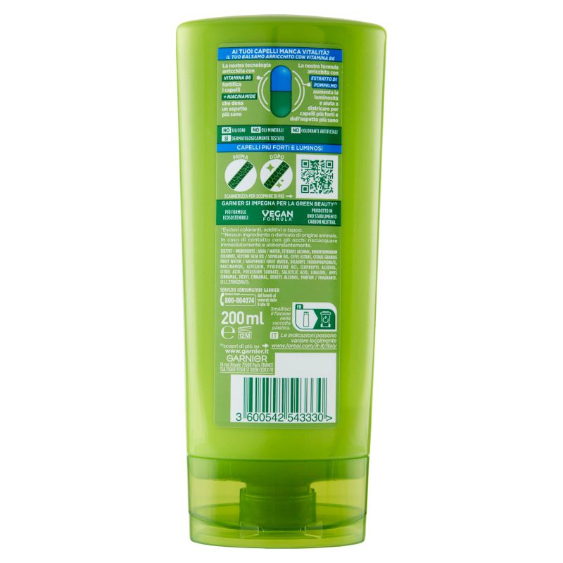 Garnier Fructis Balsamo Forti & Brillanti, per capelli normali 200 ml