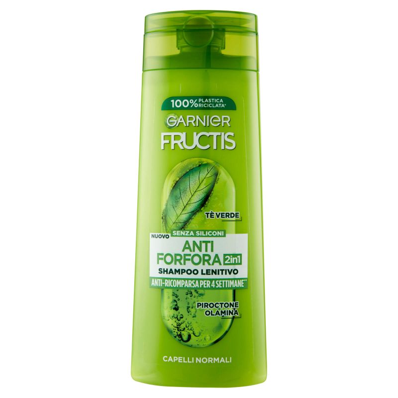 Garnier Fructis Shampoo Antiforfora 2in1 lenitivo, per capelli normali 250 ml