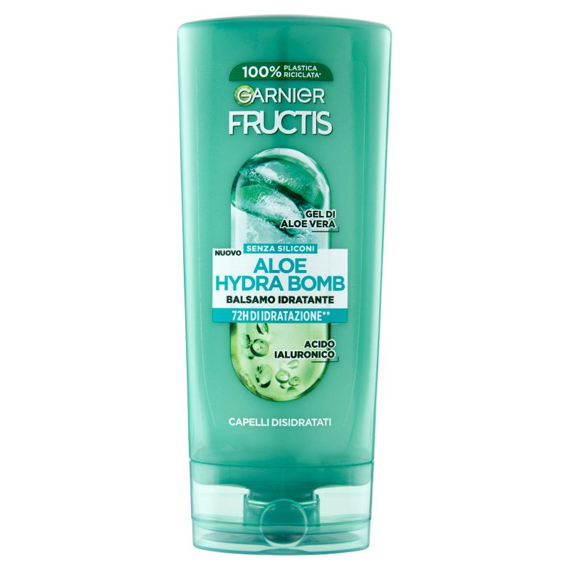 Garnier Fructis Balsamo Aloe Hydra Bomb, balsamo idratante per capelli disidratati 200 ml