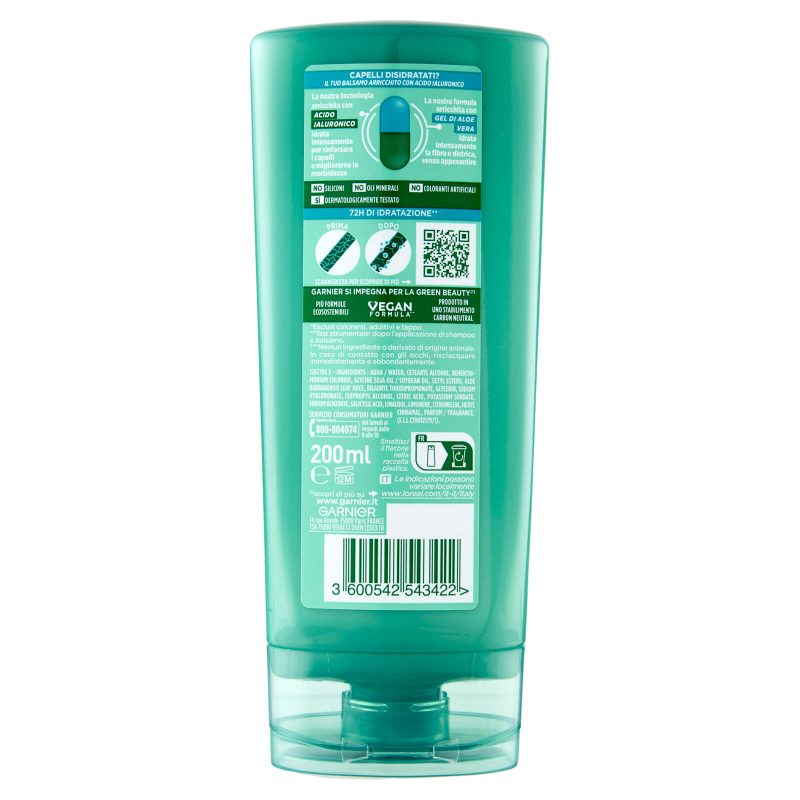 Garnier Fructis Balsamo Aloe Hydra Bomb, balsamo idratante per capelli disidratati 200 ml