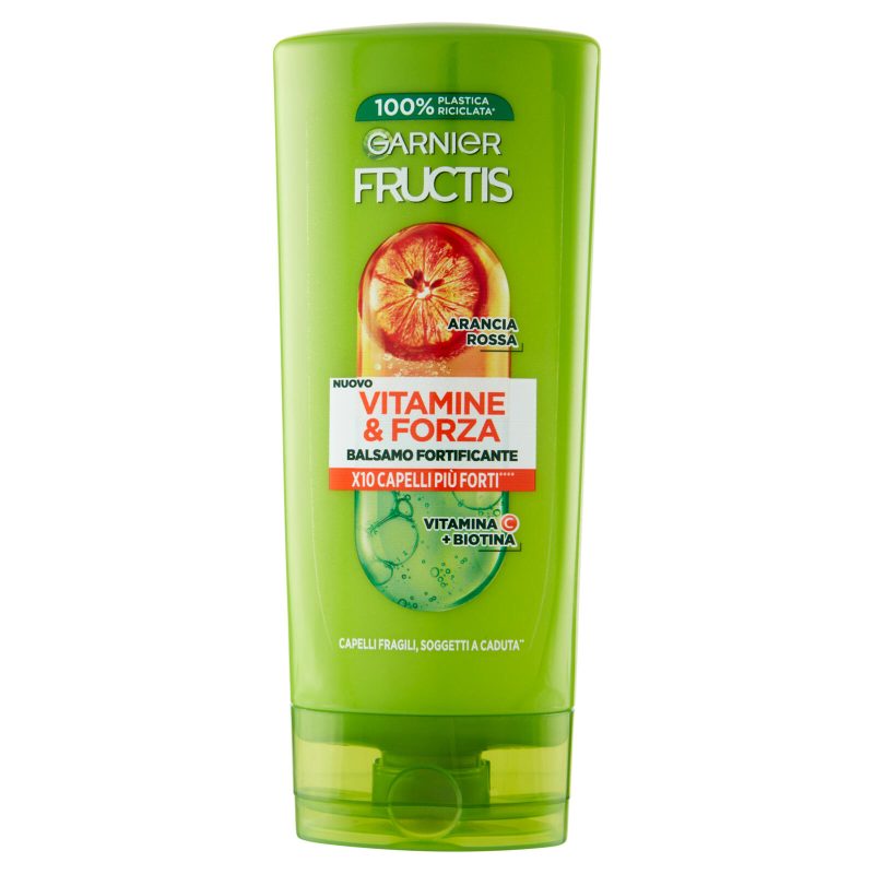 Garnier Fructis Balsamo Vitamine & Forza, balsamo fortificante, ideale per capelli fragili 200 ml