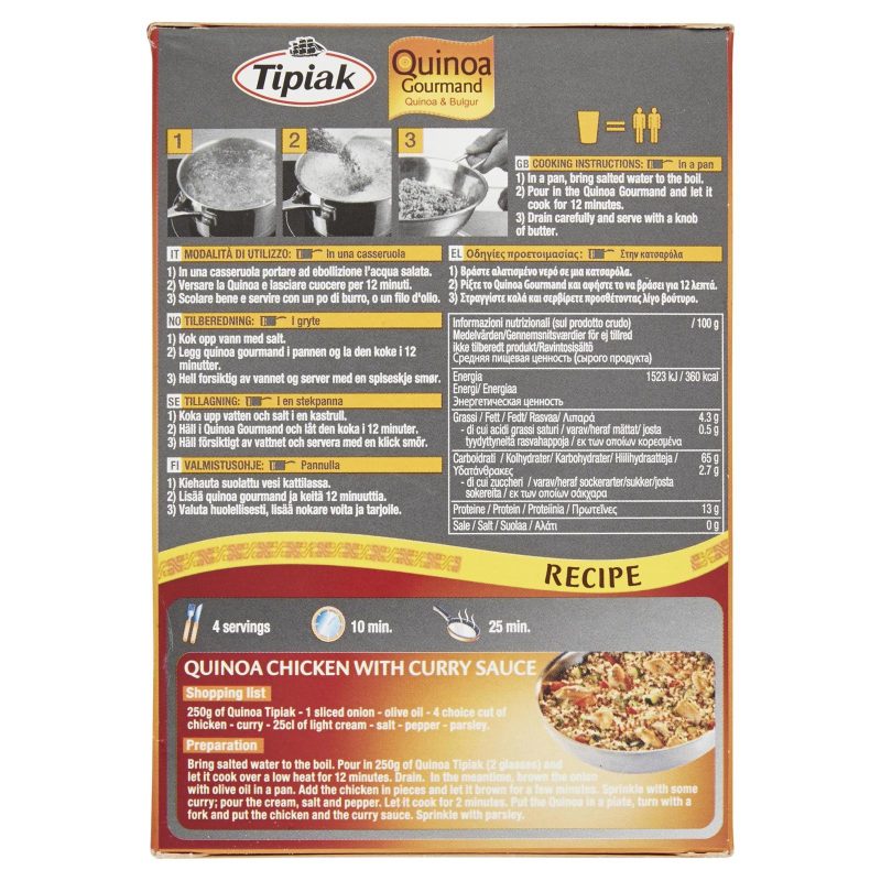 Tipiak Quinoa Gourmand Quinoa & Bulgur 250 g