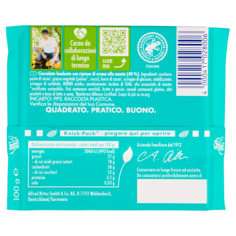 Ritter Sport Menta 
100 g