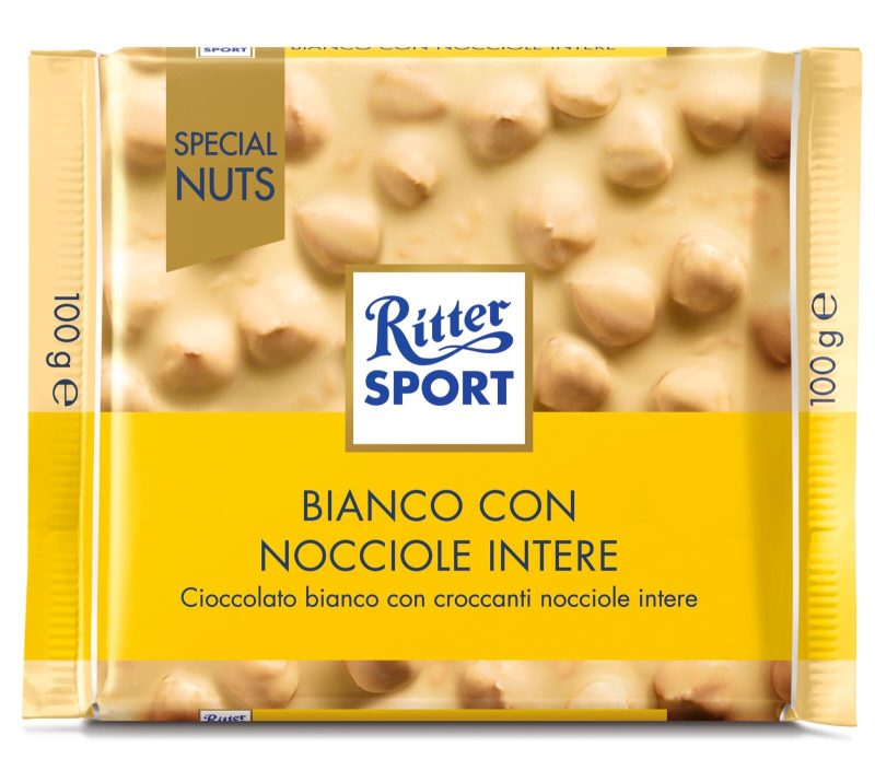 Ritter Sport Special Nuts Bianco con Nocciole Intere 100 g