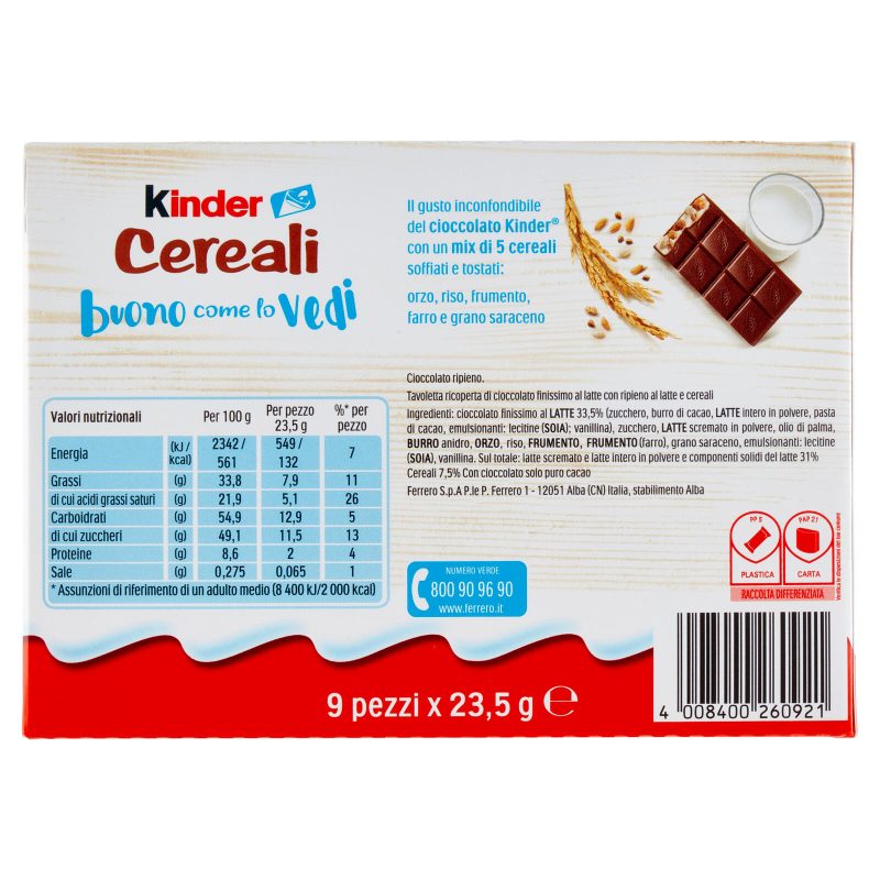 Kinder Cereali 9 x 23,5 g