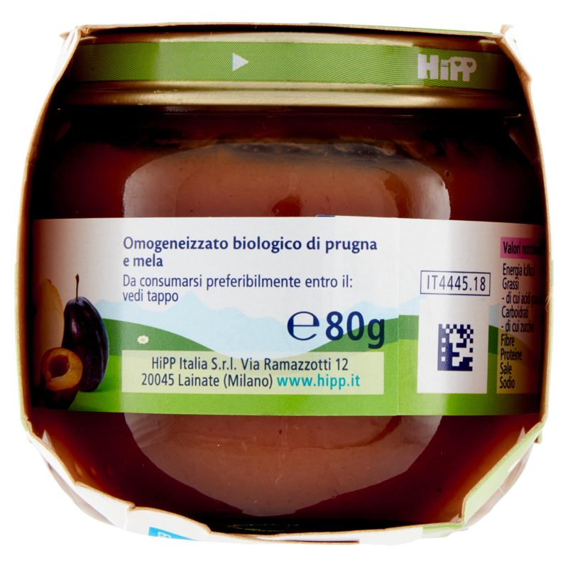 HiPP Biologico Prugna e Mela Omogeneizzato 2 x 80 g