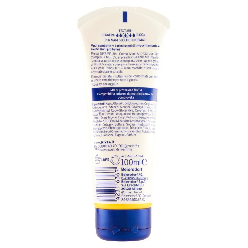 Nivea Crema Mani 3in1 Anti-Età Q10 100 ml