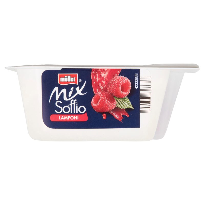 müller Mix Soffio Mousse di Bianco Più Lamponi 120 g