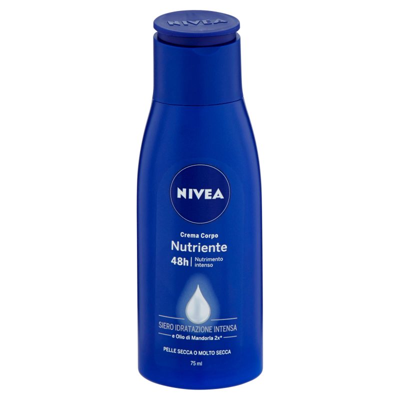 Nivea Crema Corpo Nutriente 48 h Siero Idratazione Intensa e Olio di Mandorla 75 ml