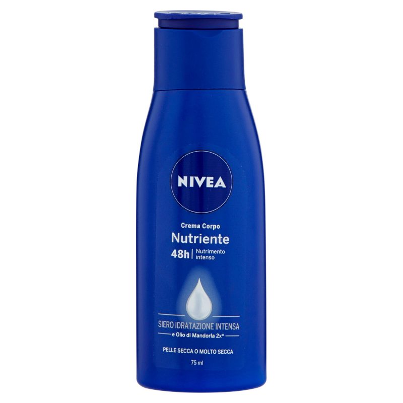 Nivea Crema Corpo Nutriente 48 h Siero Idratazione Intensa e Olio di Mandorla 75 ml