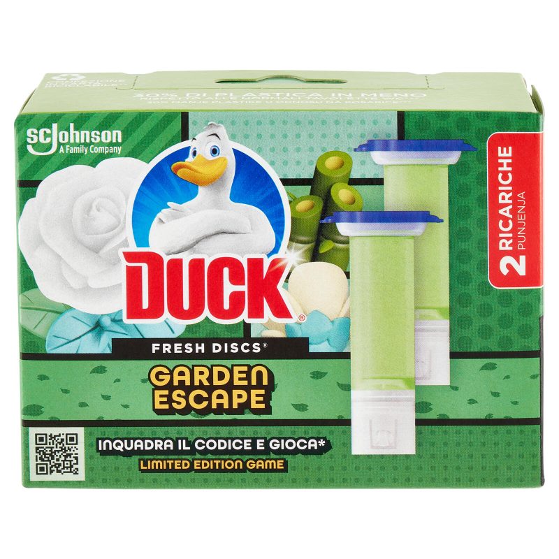 Duck Fresh Discs - Doppia Ricarica, Fragranza Rosa e Fiori di Loto 2 x 36ml