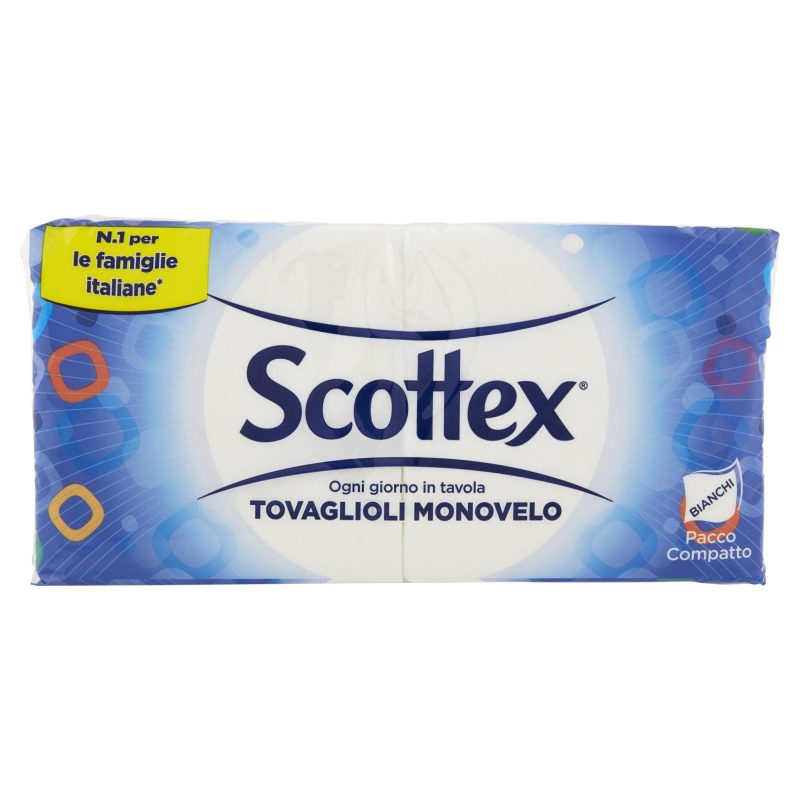 Scottex Tovaglioli Monovelo Bianchi Pacco Compatto