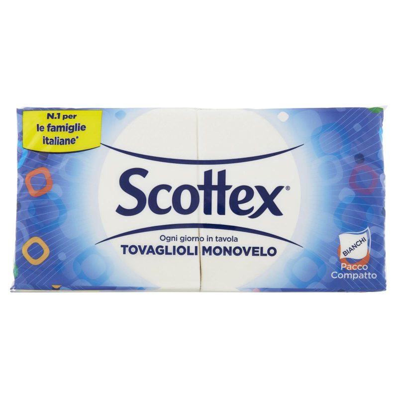 Scottex Tovaglioli Monovelo Bianchi Pacco Compatto