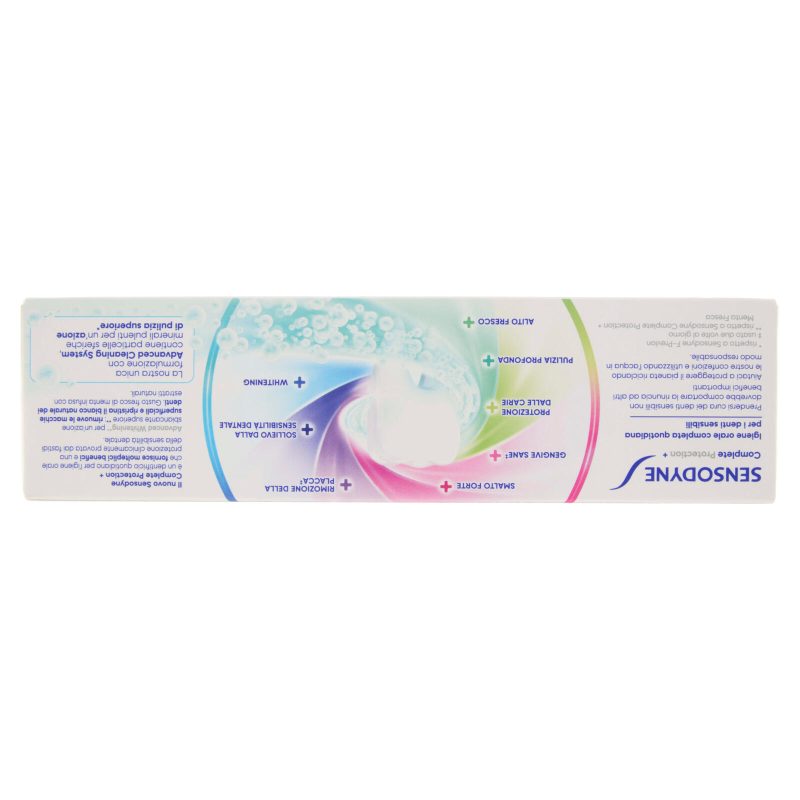 Sensodyne Complete Protection+ Whitening, Dentifricio Denti Sensibili, Igiene orale completa 75 ml