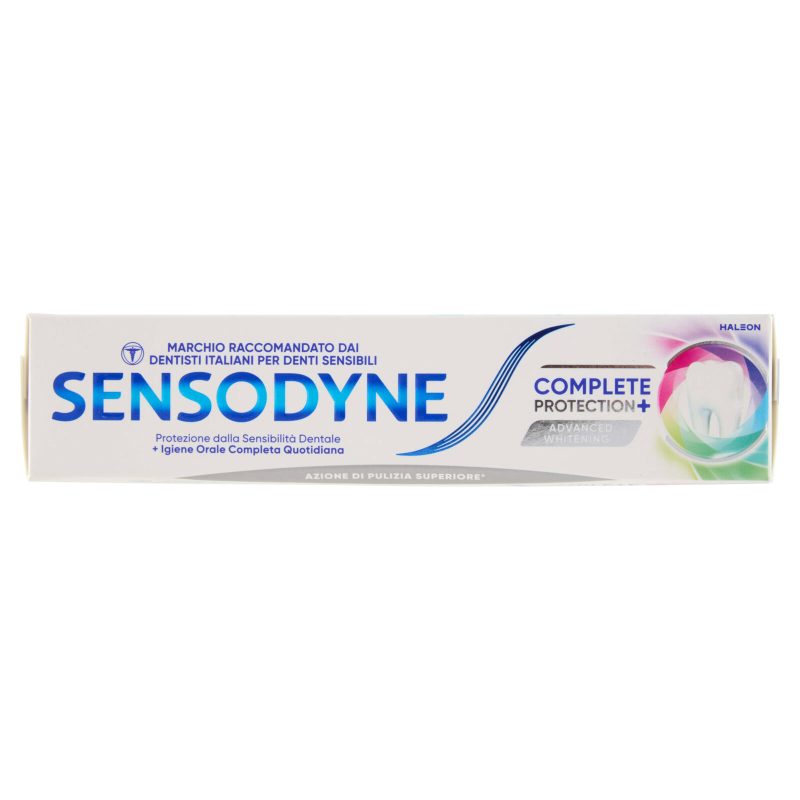 Sensodyne Complete Protection+ Whitening, Dentifricio Denti Sensibili, Igiene orale completa 75 ml