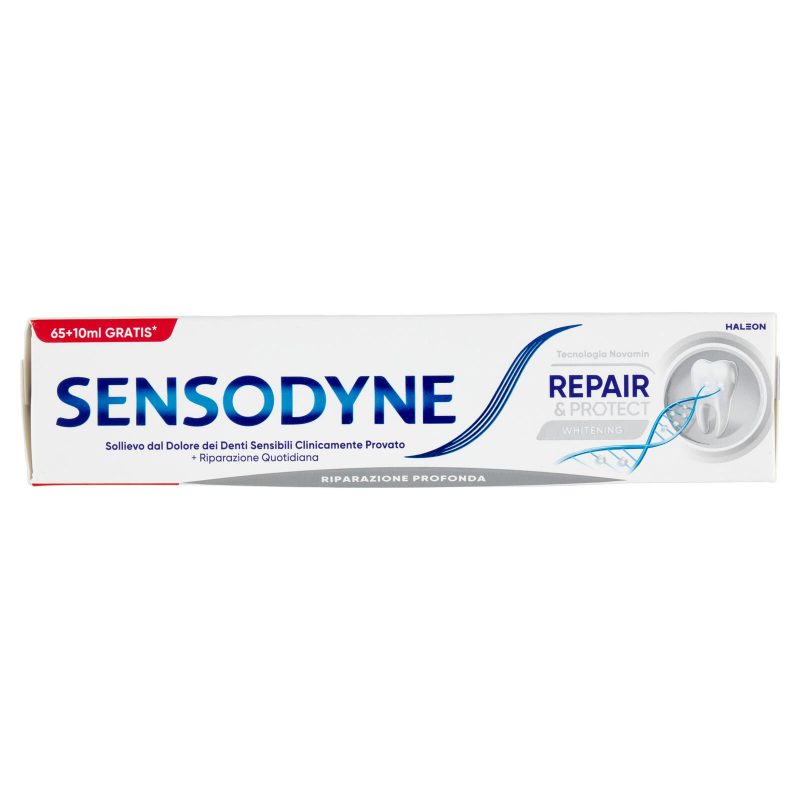 Sensodyne Repair & Protect Whitening, Effetto sbiancante, Dentifricio Denti Sensibili 75 ml