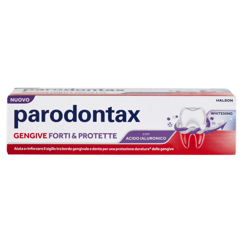 Parodontax Dentifricio Gengive Forti & Protette Whitening con Acido Ialuronico 75 ml