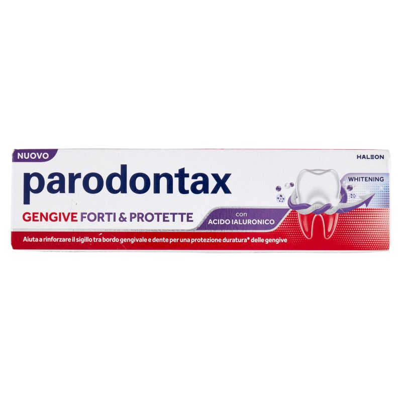 Parodontax Dentifricio Gengive Forti & Protette Whitening con Acido Ialuronico 75 ml