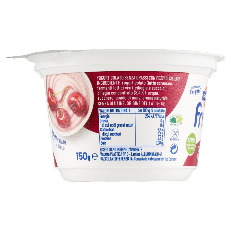 Fage fruyo Ciliegia 0% Grassi 150 g