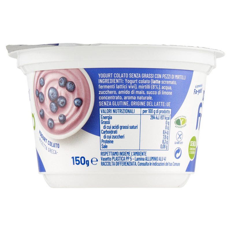 Fage fruyo Mirtilli 0% Grassi 150 g