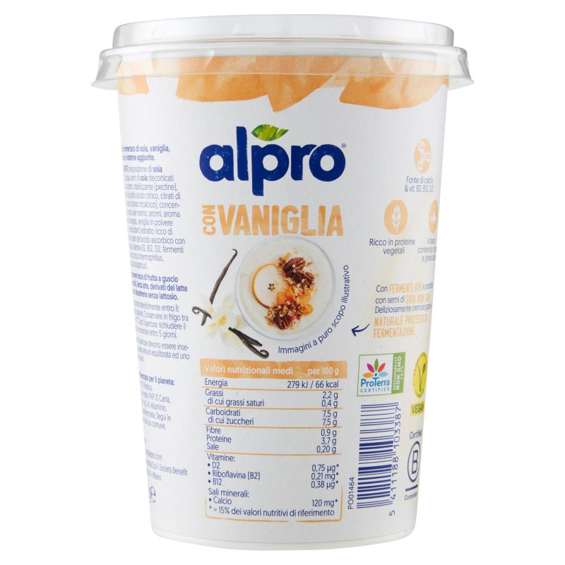 Alpro Soia Vaniglia con Calcio e Vitamine aggiunte 500 g