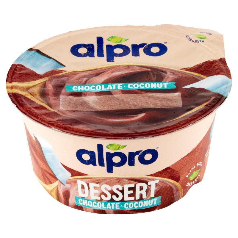 ALPRO Dessert Fresco 100% Vegetale, Gusto Cocco Cioccolato, Senza Lattosio, Senza Conservanti, 135g