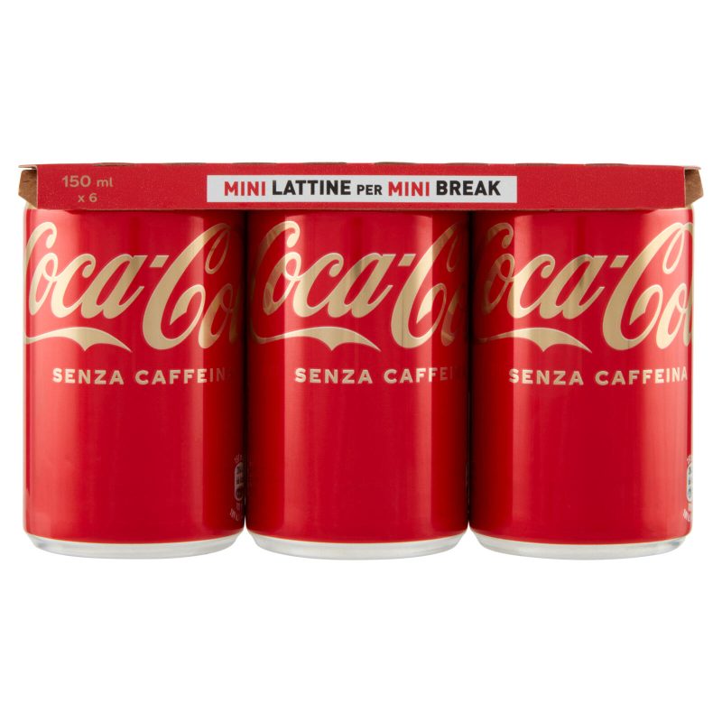 COCA-COLA Senza Caffeina Lattina 6 x 150 ml