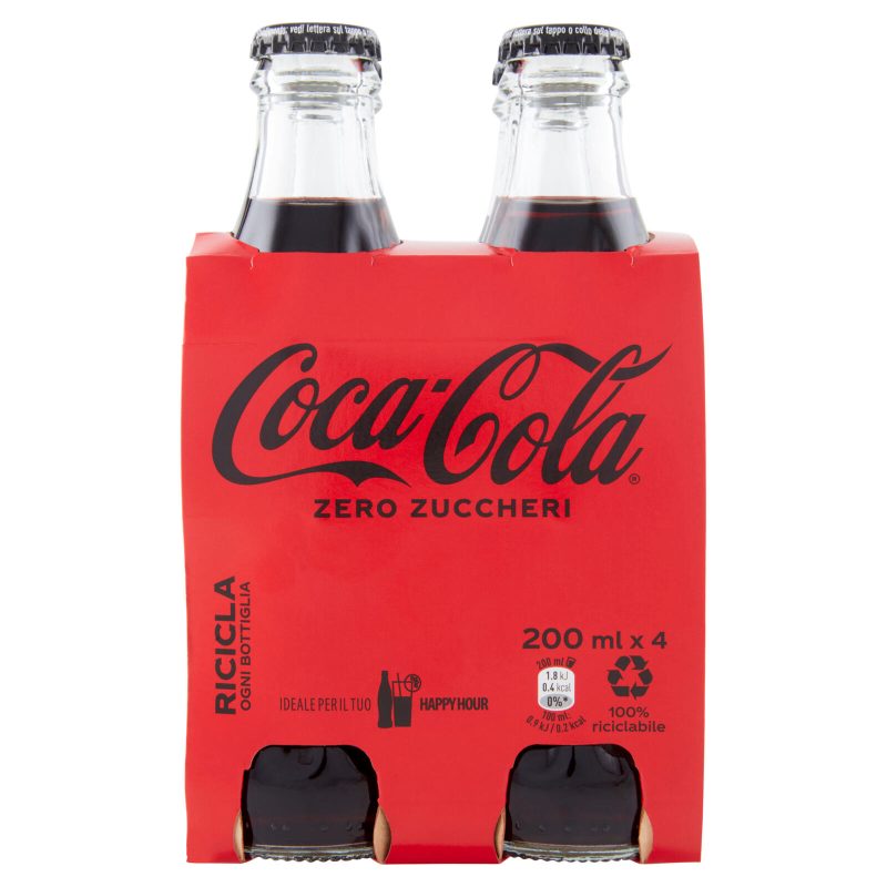 COCA-COLA Zero Zuccheri Vap 4 x 200 ml