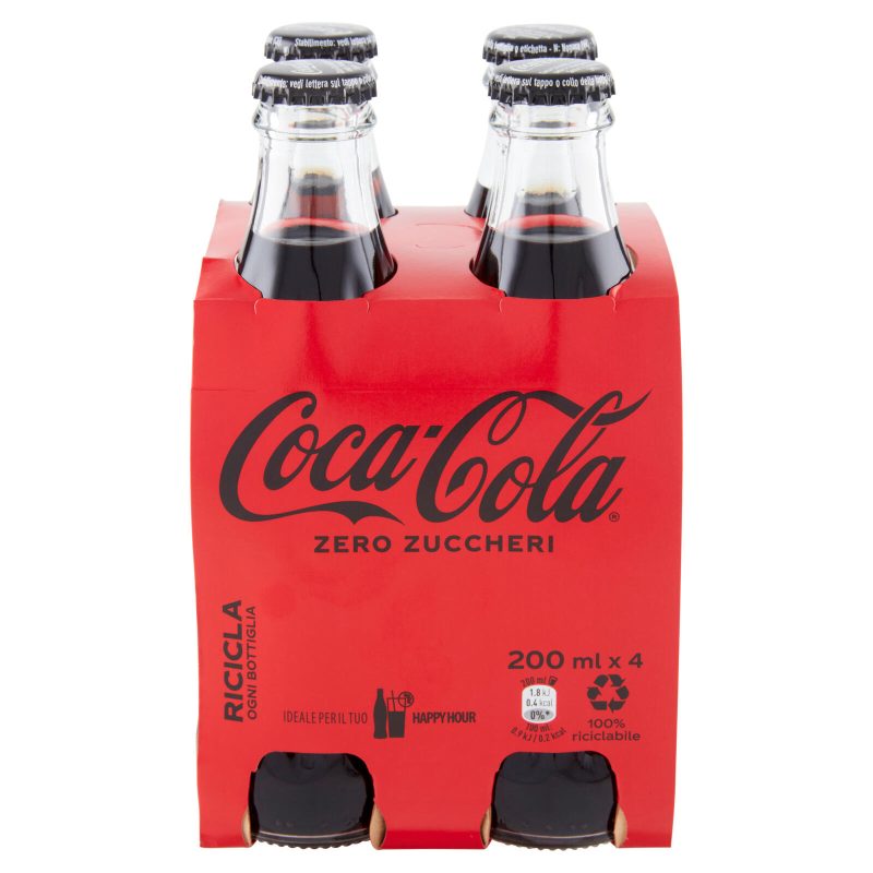 COCA-COLA Zero Zuccheri Vap 4 x 200 ml