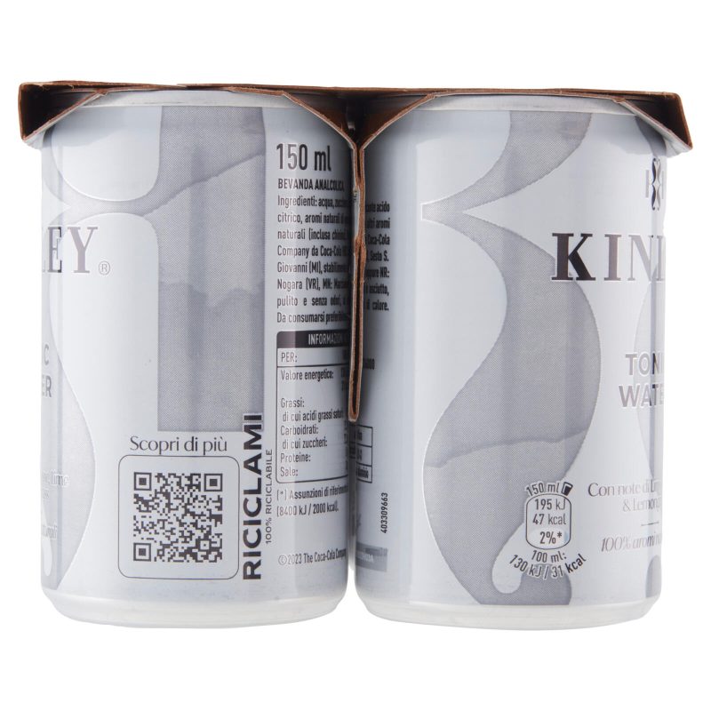 KINLEY Tonic Water Mini Can x6 - 900 ml