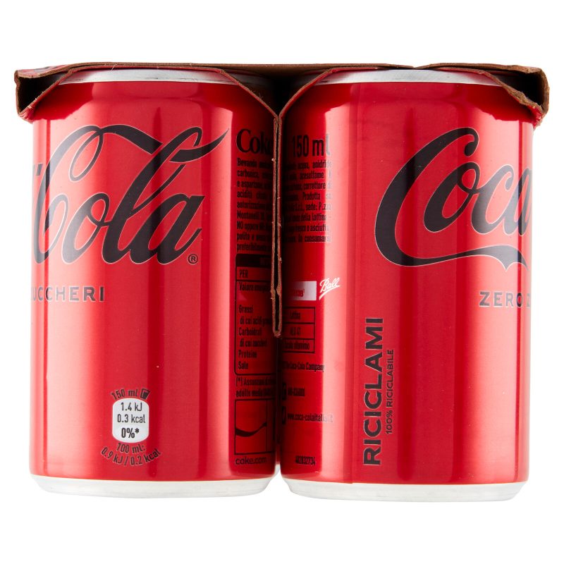 COCA-COLA Zero Zuccheri Minican 6 x 150 ml