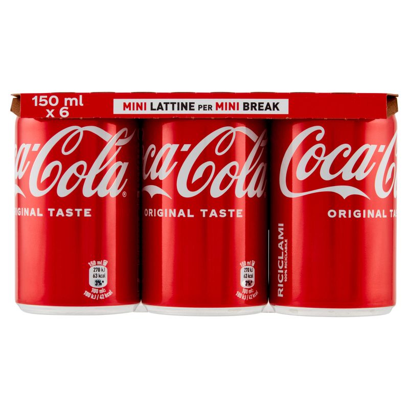 COCA-COLA Original Taste Lattina 6 x 150 ml